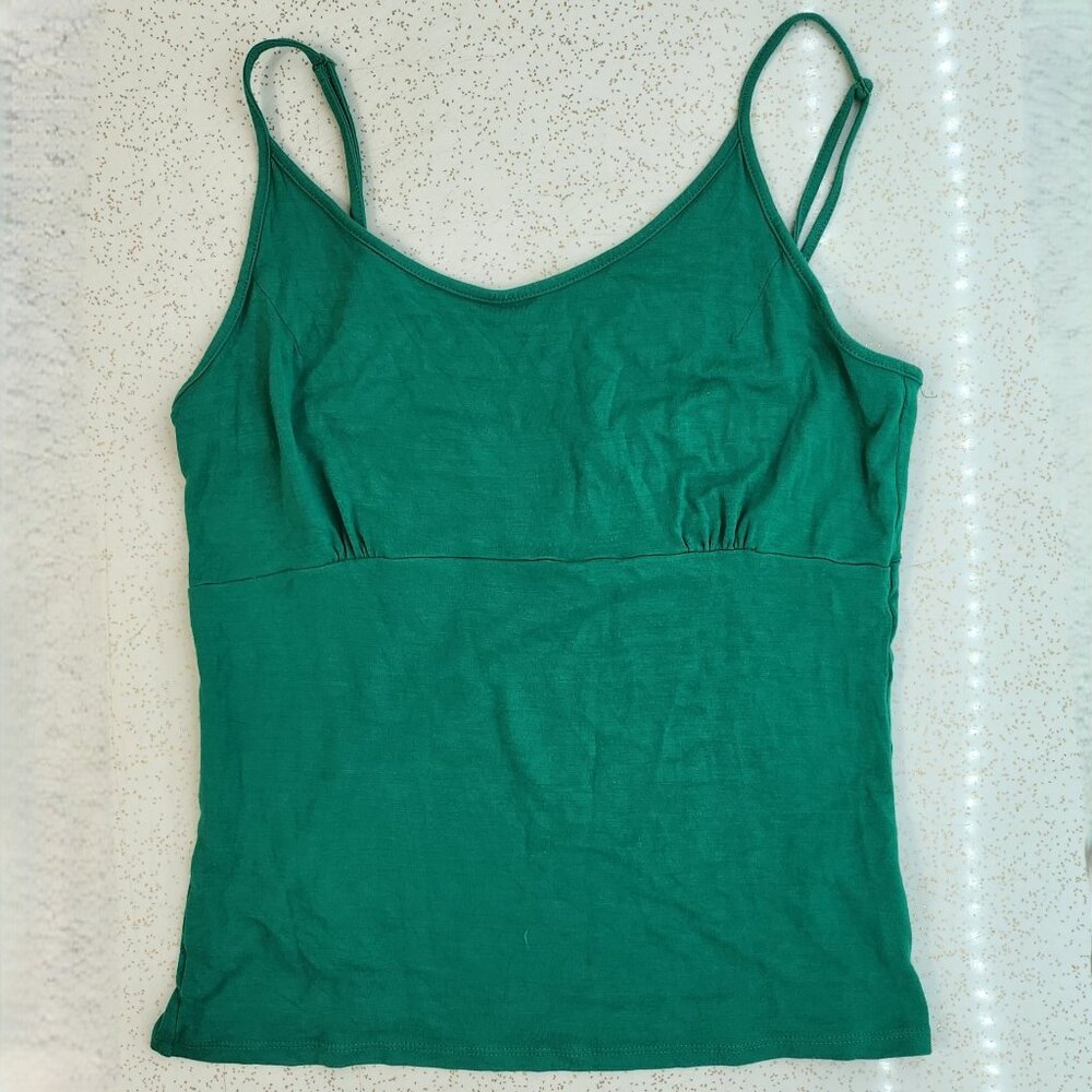Emerald/Jade Green Y2K Tank top with Gusseted Bust